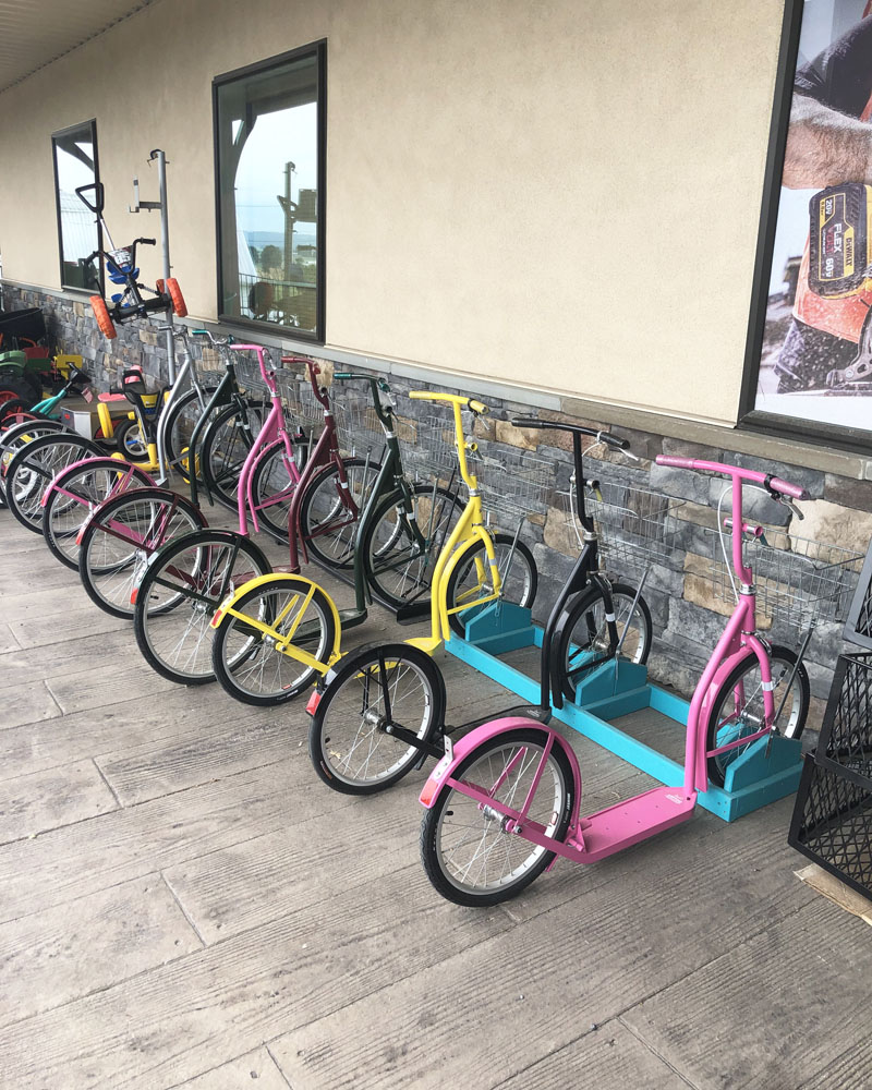 Groffdale Scooters in a variety of bright colors